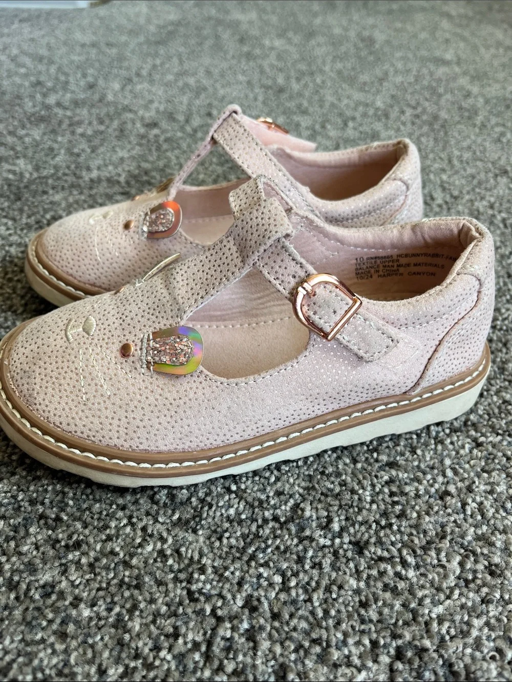 Harper Canyon Pink Bunny T-Strap Dress Shoes - Picture 5 of 6